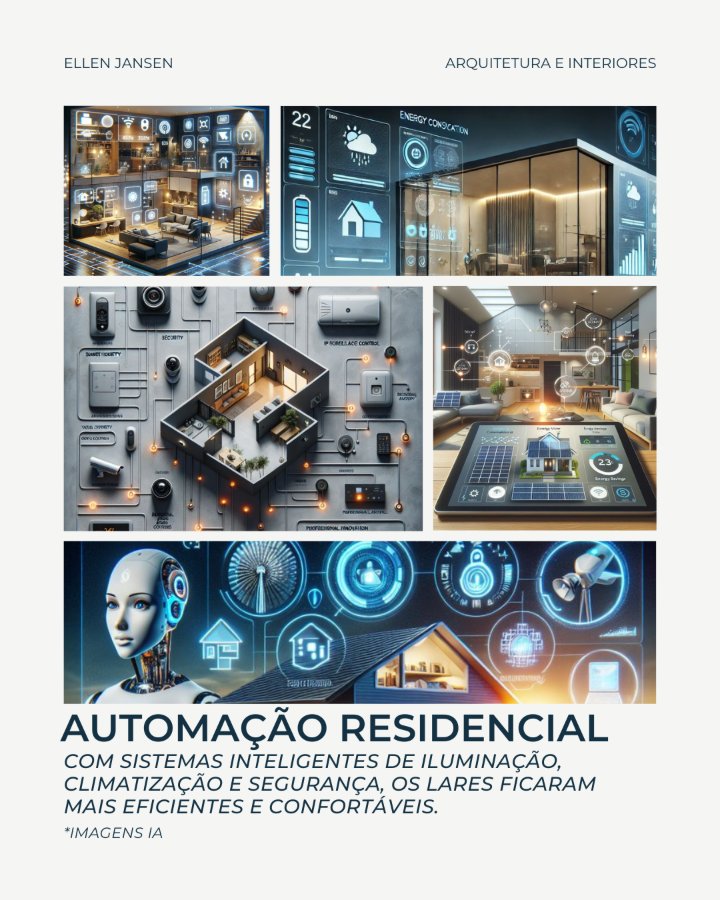 Post do Instagram de Ellen Jansen: automação residencial