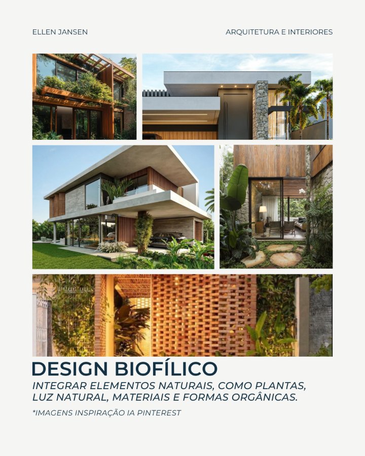 Post do Instagram de Ellen Jansen: design biofílico